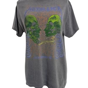 Metallica Graphic Tee in Charcoal , Neon graphic Sz SM